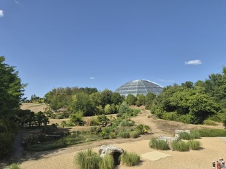 Perspective sur le Dôme Équatorial, au ZooParc de Beauval